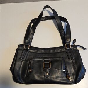 Elegant Black Leather Handbag